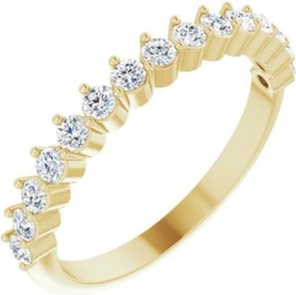 Pompeii3 3/8Ct Round Cut Designed Anniversary Band 14k Gold Lab Grown