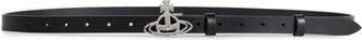 Vivienne Westwood Small Line Orb Buckle Belt - Dames - Riemen - Zwart - M/L - Leer - Accessoires