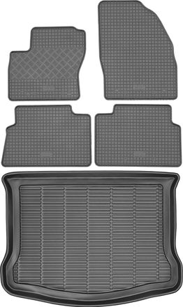 OEM Juego De Alfombrillas De Goma Para Coche Y Maletero Para Ford Kuga I Suv (2008-2013)