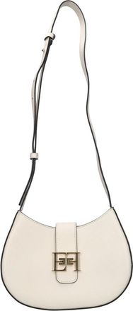 Elisabetta Franchi Schoudertas met Klep - Dames - Schoudertassen - Beige - ONE Size - Leer - Tassen