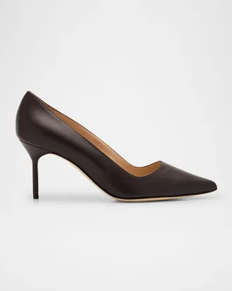 Manolo Blahnik BB 70mm Lambskin Stiletto Pumps