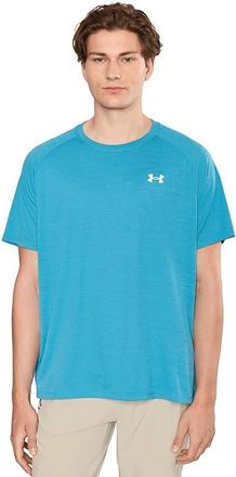 Under Armour Tech Textured Short Sleeve T-Shirt Mens Workout Ether Blue/White : 2XL