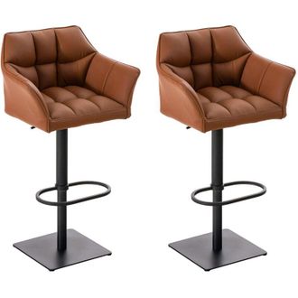 Clp Set De 2 Taburetes De Bar Damaso Marr&oacute;n Claro Negro