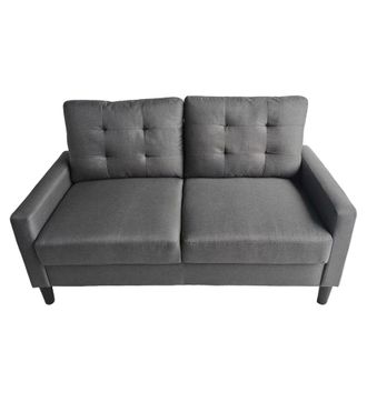 Home Heavenly Home Heavenly - Sof&aacute; Dubi Cojines Desenfundables, Respaldo Con Capiton&eacute;, Estructura De Madera De Pino 86x140-184x76 Cm. Color: Gris Oscuro 2 Plazas