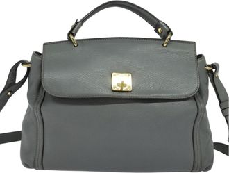 MCM Grey Leather Handbag (Pre-Owned)