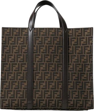 Fendi FF Logo Tote Bag - Heren - Shoppers - Bruin - ONE Size - Tassen