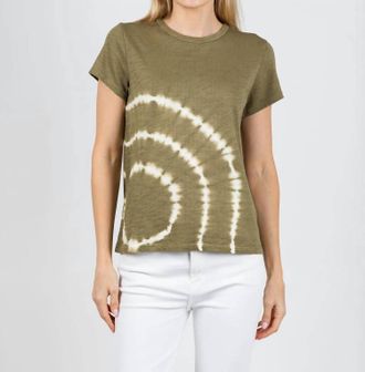 Elliott Lauren Sonar Circular Tie Dye Tee In Cactus