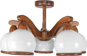 OEM L&aacute;mpara Colgante De Madera Con Pantallas Cardinale 7-120