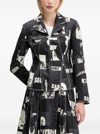 Desigual Blazer con cuciture a contrasto - Nero