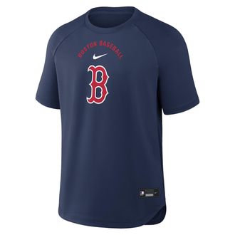 Nike Boston Red Sox Authentic Collection Batting Practice Pregame Nike Mens Dri-FIT MLB Top in Blue | 04HG160NBQ-7DX