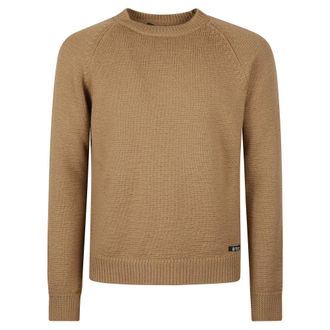 Prada Round-neck Knitwear, male, Brown, Size: XL Round-neck Knitwear