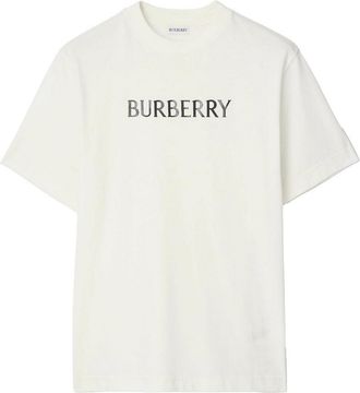 Burberry Logo Print Cotton T-Shirt