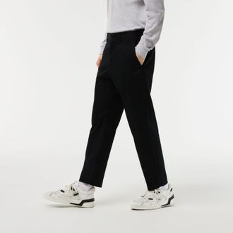 Lacoste Heren Lacoste Stretch Katoenen Tapered Chino in Zwart