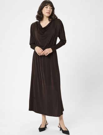 Kaffe Jersey jurk KAgina Jersey jurk Regular fit dark brown