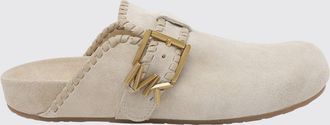 Michael Kors Mules Greer in pelle di vitello scamosciata con monogramma MK
