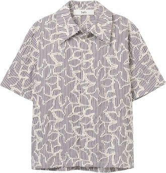 S&eacute;fr Dayot Shirt - Heren - Korte mouwen Overhemden - Veelkleurig - XL - Katoen - Overhemden