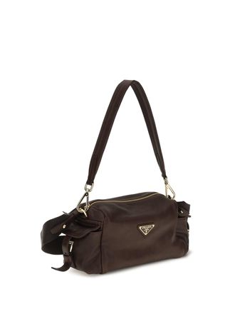 Prada Womens Explore Shoulder Bag Nappa Leather Bruciato