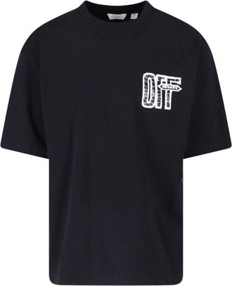 Off-white Black Motion Arrow Skate Cotton T-Shirt