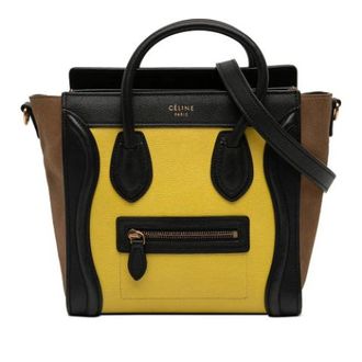 Celine Pre-owned Nano Luggage Tote - Dames - Vintage Handtas - Geel - ONE Size - Leer - Vintage