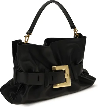Balmain Womens Medium Anthem Handbag Noir Calf Leather Bos Taurus Handbags Hand Bags
