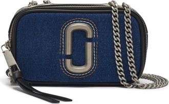 Marc Jacobs The Denim Chain Snapshot - Dames - Schoudertassen - Blauw - ONE Size - Denim - Tassen