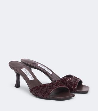 Jimmy Choo London Skye sequined leather mules