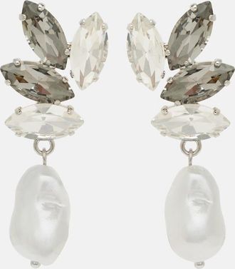 Erdem Pendientes largos adornados con perlas sint&eacute;ticas