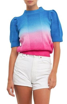 English Factory Ombr&eacute; Sweater in Blue/Pink at Nordstrom Rack, Size X-Small