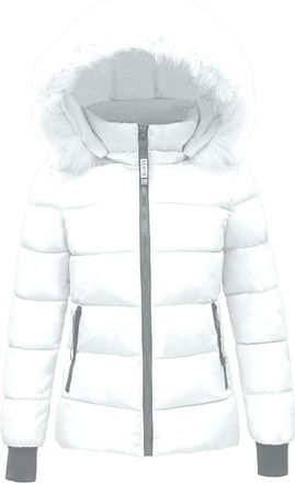 Generic Winter Jackets for Women UK Quilted Down Solid Color Zip Jacket Mid-Lenght P-uffer Coats Ladies Lightweight Jacket with Hood Plus Size Slim Trench Coa