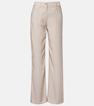 Acne Studios Pantaloni regular in twill a quadri