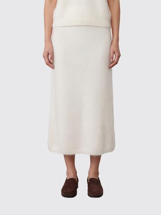 Lisa Yang High-Waisted Midi Knit Skirt in Pure Cashmere