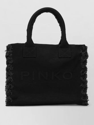 Pinko tote bag fringe detailing top handles
