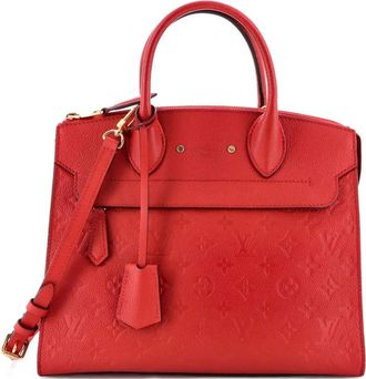 Louis Vuitton monogram empreinte Pont Neuf handbag - women - Calf Leather/Leather - One Size - Red