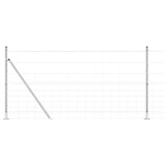 Berkfield Home Field Fence 1.2x50 m Galvanised Steel in Silver