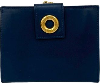 Celine Navy Leather Wallet (Bi-Fold) (Pre-Owned)
