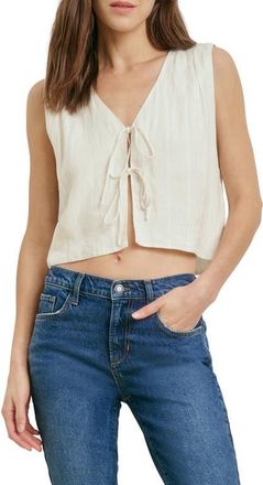 Favorite Daughter The Invisible String Sleeveless Crop Top in Cream at Nordstrom, Size X-Large