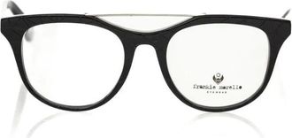 Frankie Morello Geometrische Wayfarer Bril Zwarte Frame - Heren - Brillen - Zwart - ONE Size - Accessoires