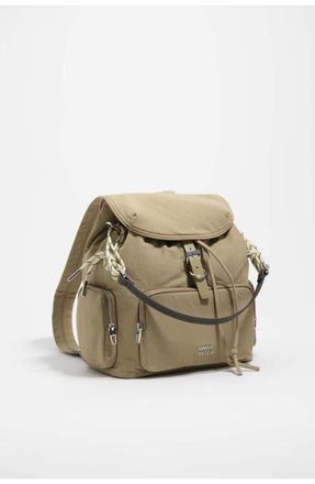 Bimba & Lola Nylon Multi-Pocket Backpack in Light Khaki at Nordstrom