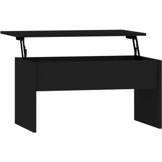 vidaXL Vidaxl - Mesa De Centro Madera De Ingenier&iacute;a Negra 80x50,5x41,5 Cm