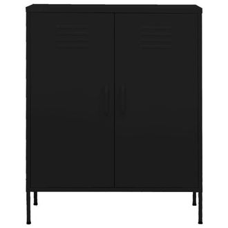 Berkfield Home Storage Cabinet Black 80x35x101.5 cm Steel
