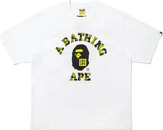 A Bathing Ape x Cristiano Ronaldo CR7 Life College Relaxed Fit T-Shirt White 0ZXTEM920101QWHX