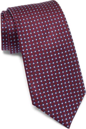 Bonobos Neat Geometric Silk Tie in Red/blue at Nordstrom Rack