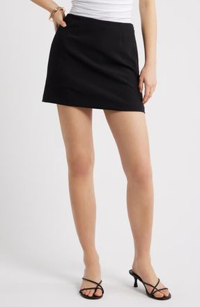 Open Edit The Midrise Icon Mini Skort in Black at Nordstrom, Size Xx-Small