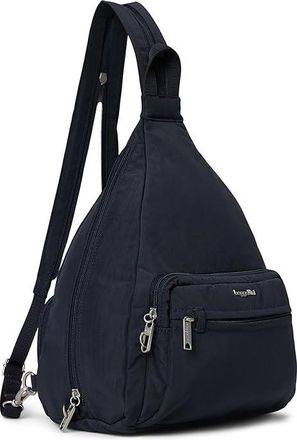 Baggallini Securtex Anti-Theft Vacation Convertible Sling Cross Body Womens Handbags French Navy, Nylon