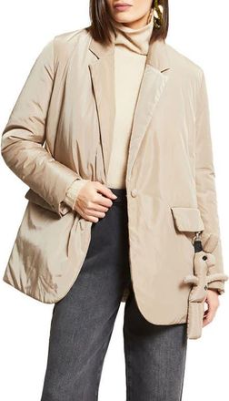 ottod'Ame Puffer Blazer in Stone at Nordstrom, Size X-Small It