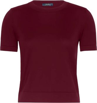 Max Mara Giulietta Knit - Dames - Ronde hals truien - Rood - XS - Katoen - Truien & Vesten