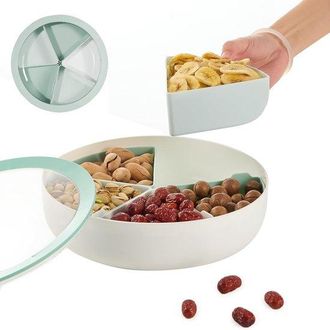 OEM Bol Para Aperitivos, Recipiente Para Almacenar Alimentos, Fuente Para Servir Con Tapa - Verde - 286 X 8 Cm
