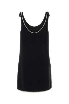 Prada Womens Black Sable Mini Dress Nero Abiti