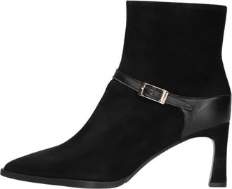 Lina Locchi AV 131 Enkellaarsjes - Dames - Laarzen met Hak - Zwart - 42 EU - Leer - Schoenen