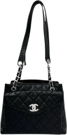 Chanel Pre-owned Matelasse Caviar Tote Bag - Dames - Vintage Schoudertas - Zwart - ONE Size - Leer - Vintage